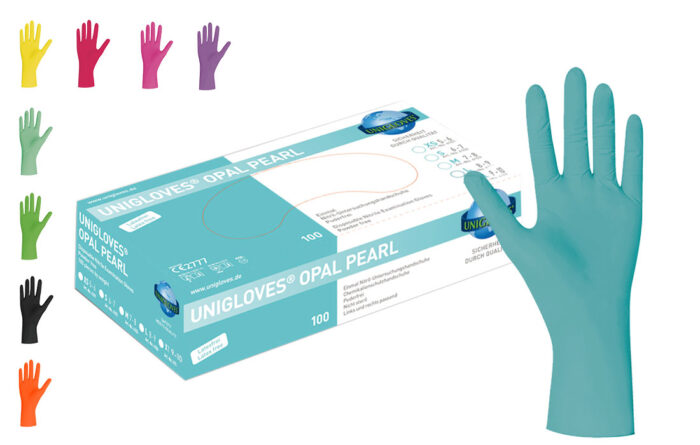 Kingfa Medical Nitril Handschuhe 100 Stück Größe S - Puderfrei Latexfrei (blau